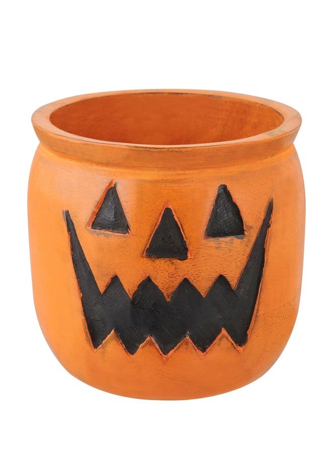 وعاء حلوى على شكل يقطينة من إكسيميوس إنديا، مثالي لتزيين الهالوين والكريسماس، ولتقديم الحلوى والشوكولاتة - وعاء خشبي سهل التنظيف - Image 5